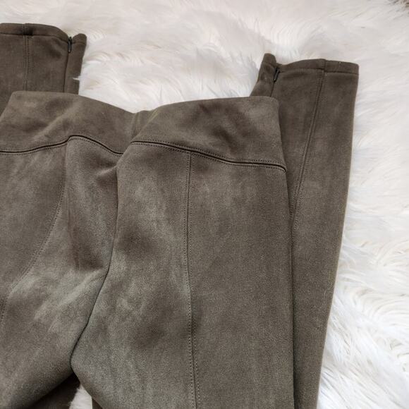Anthropologie Size 26 Green Faux Suede Pull On Skinny Pants - Picture 7 of 14